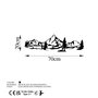 Wallity Landscape 4 Accesorio de Pared Decorativo de Metal Negro